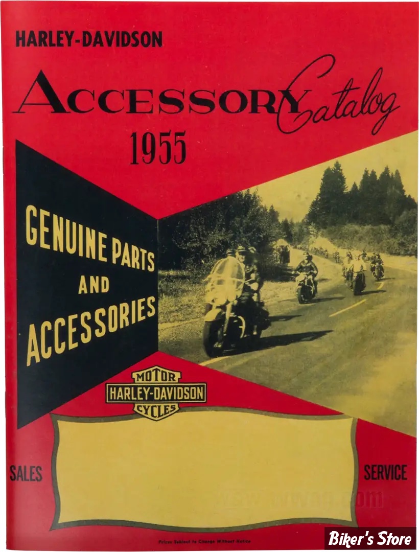 CATALOGUE D'ACCESSOIRES - EDITION : 1955 - H-D Motorcycle Accessories 1955