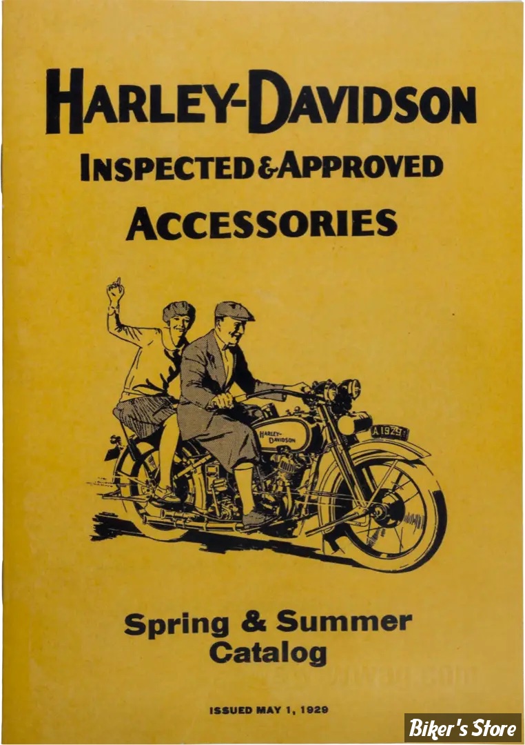 CATALOGUE D'ACCESSOIRES - EDITION : 1929 - H-D Motorcycle Accessories 1929