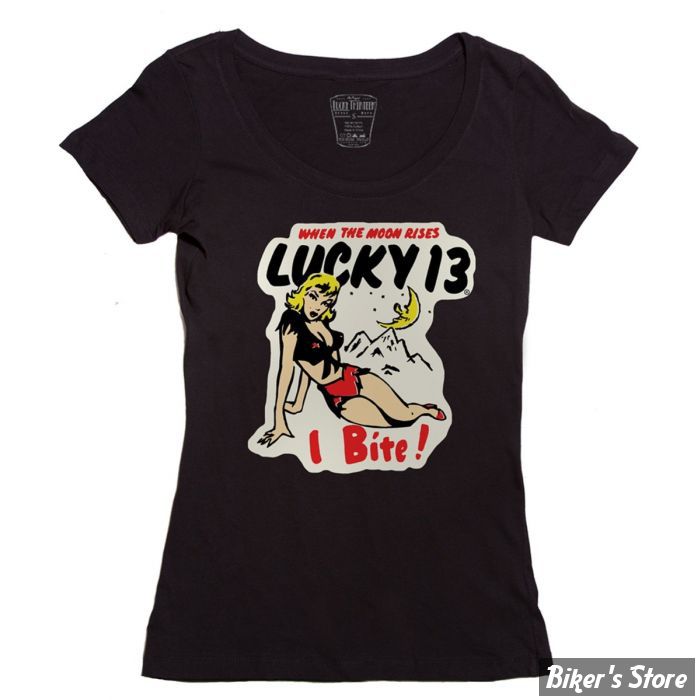 TEE-SHIRT - LUCKY 13 - I BITE - NOIR - TAILLE S