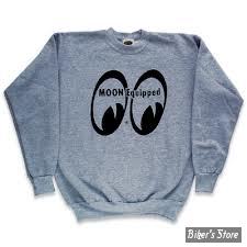 SWEAT SHIRT - MOON - MOON EQUIPPED - COULEUR : GRIS CHINE - TAILLE XL