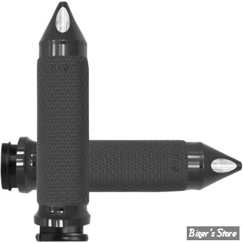 POIGNEES AVON - MEMORY GRIPS - TIRAGE ELECTRONIQUE TBW - DIAMETRE : 1.375" / SMALL - SPIKE - FINITION : NOIR - MF-63-AN-FLY-SP
