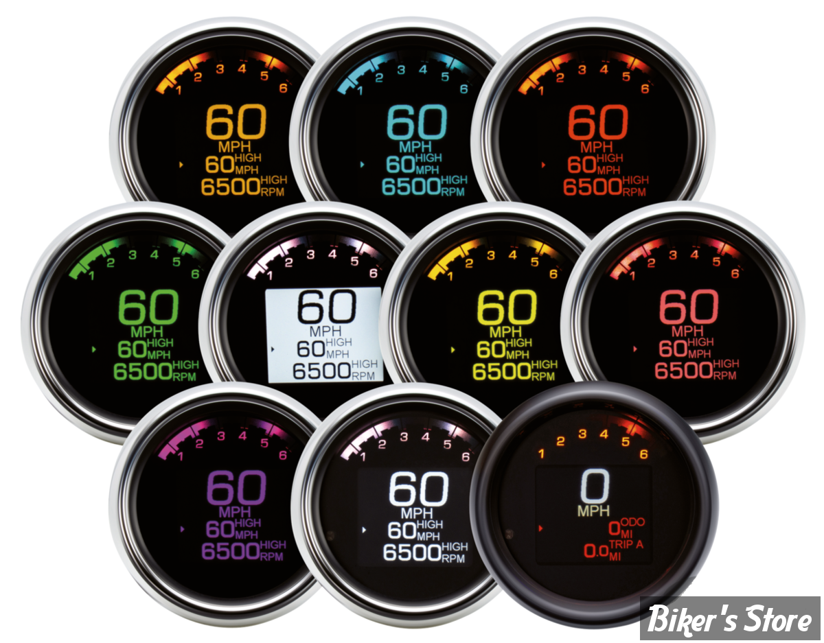 ダコタ デジタル DAKOTA DIGITAL MLX-3004 Tank Speedometer Chrome Bezel 3-3/8