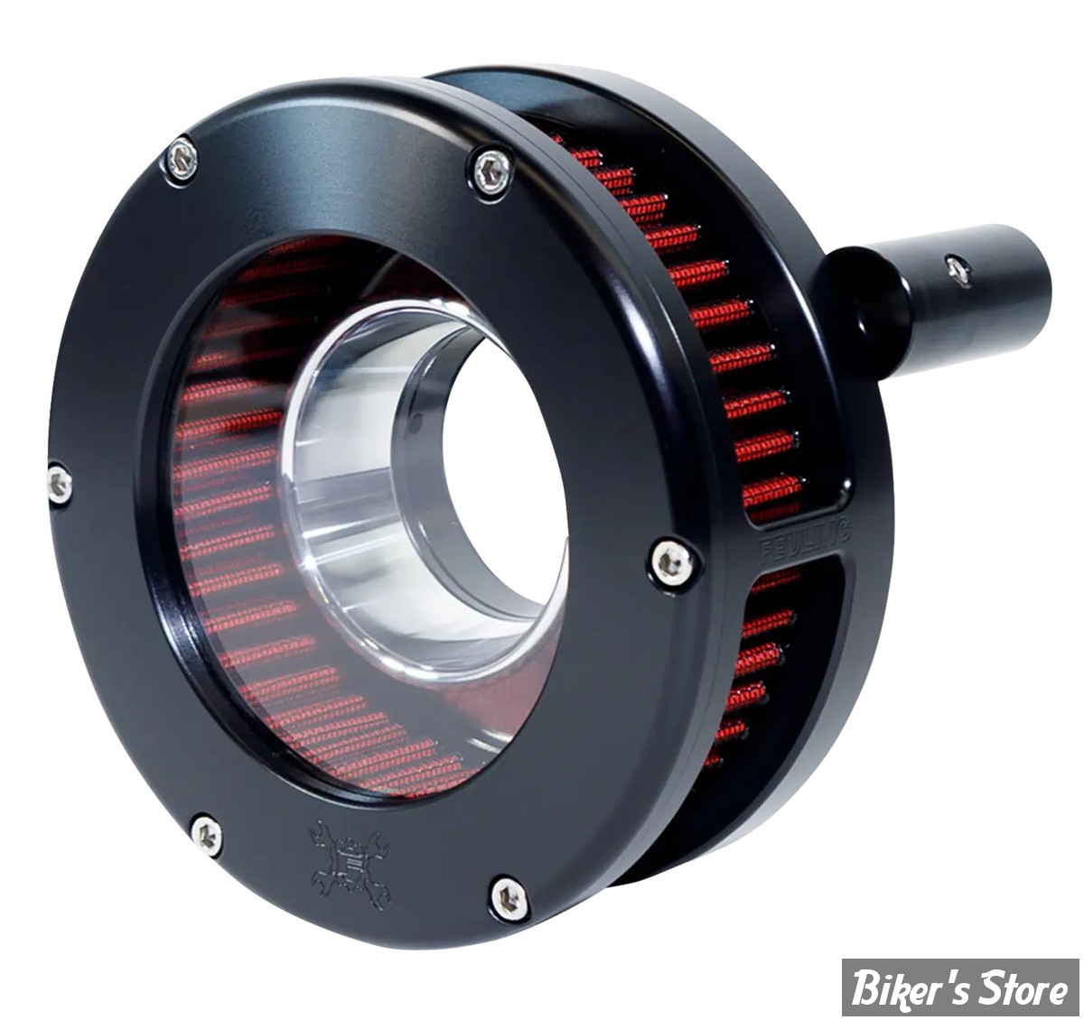 FILTRE A AIR FEULING - BIGTWIN 84/99 - SLIM BA AIR CLEANER KIT - CLEAR OUTER COVER - FILTRE ROUGE / NOIR - 5464-S