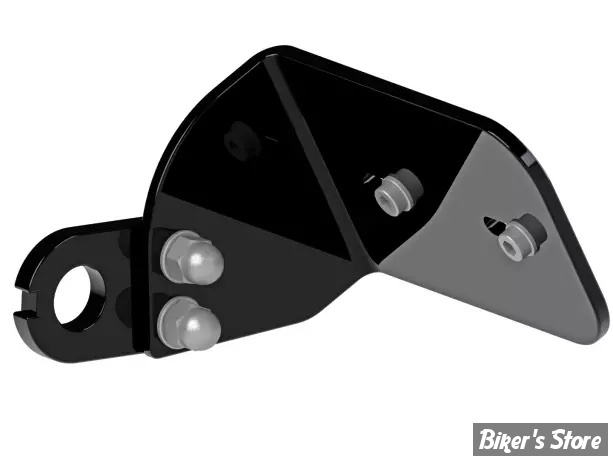 -  SUPPORT DE PLAQUE LATERALE - THUNDERBIKE - SOFTAIL 2000/2007 - DESIGN : SHORT - NOIR BRILLANT - 28-70-410