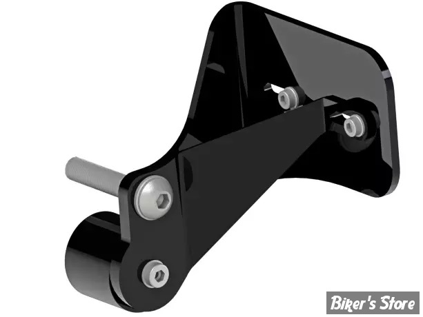 -  SUPPORT DE PLAQUE LATERALE - THUNDERBIKE - SPORTSTER 2004/2020 - DESIGN : SHORT - NOIR BRILLANT - 28-76-063
