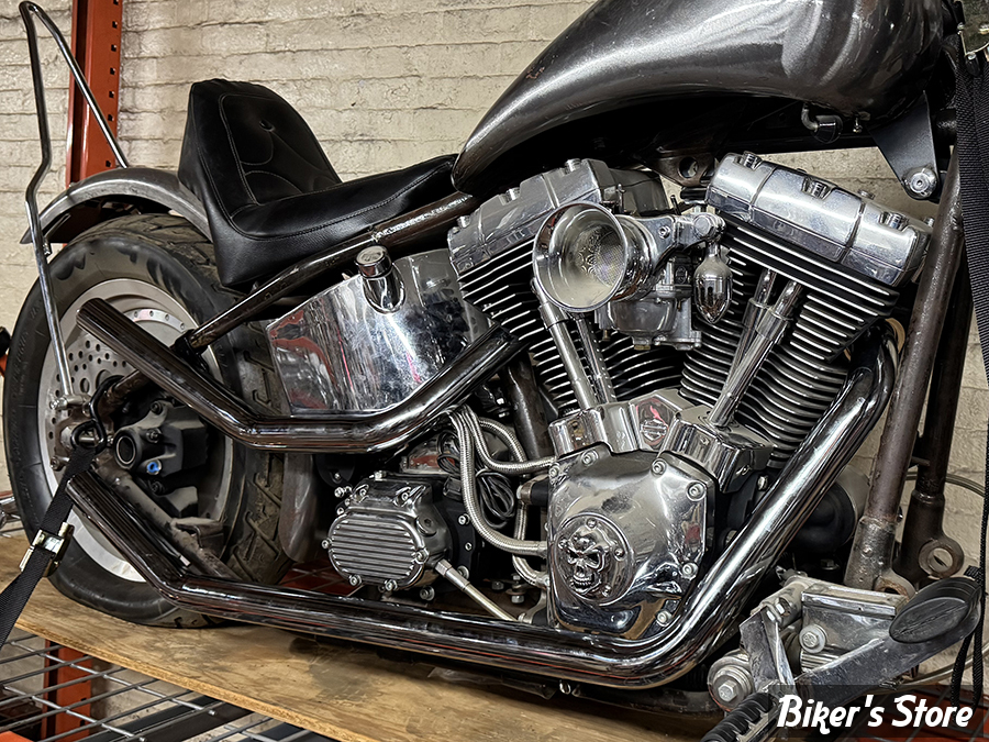 - ECHAPPEMENT  - V-TWIN / Wyatt Gatling  - SOFTAIL 86/06 - Upsweep - Evolution TC-88 Upsweep Straight Header Pipe Set - 29-0025 - CHROME