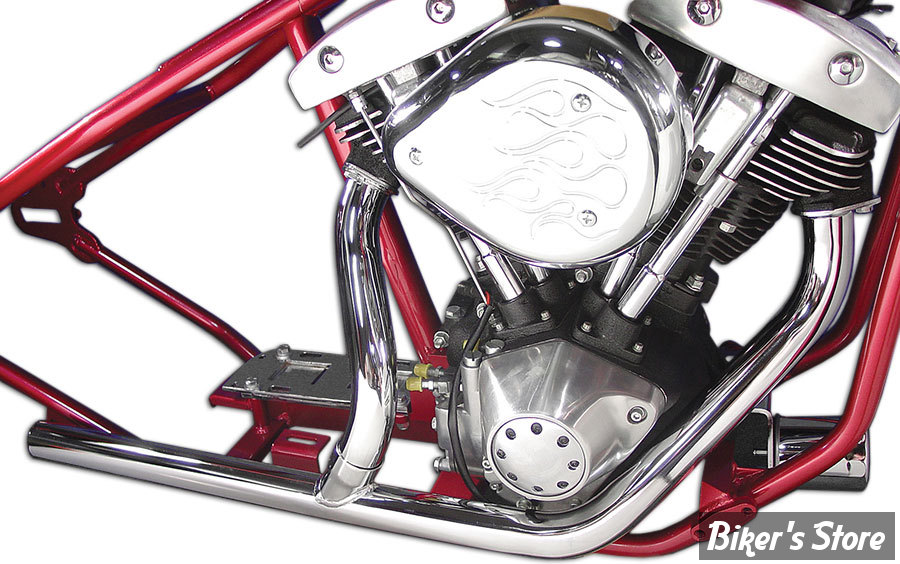 - KIT Collecteur d'echappement 2 EN 1 - 1 3/4 - SHOVEL 70/84 FL AVEC DEMARREUR ELEC. OU KICK - 29-0146 - CHROME 