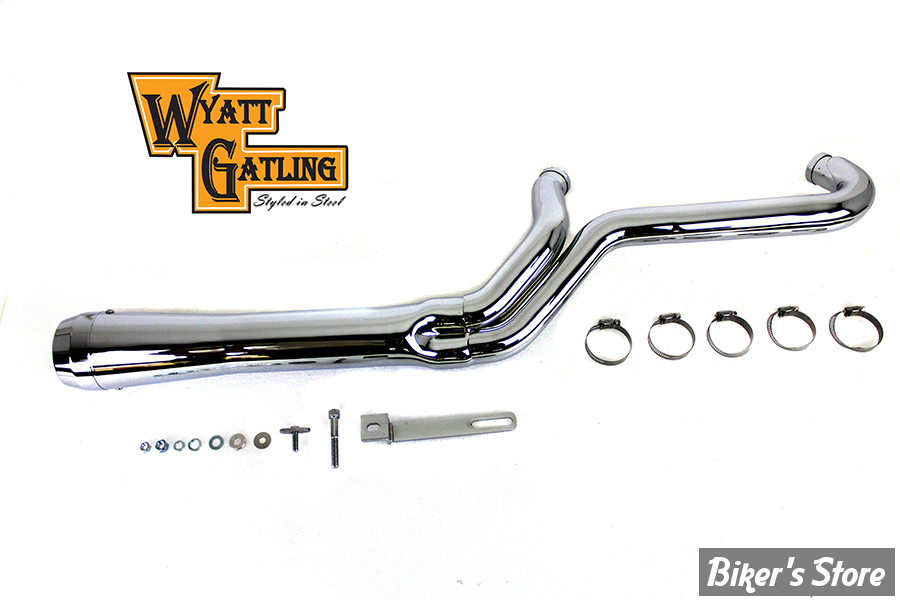ECHAPPEMENT - Wyatt Gatling  - SPORTSTER 07/13 - 2:1 Megaphone Header Set - CHROME