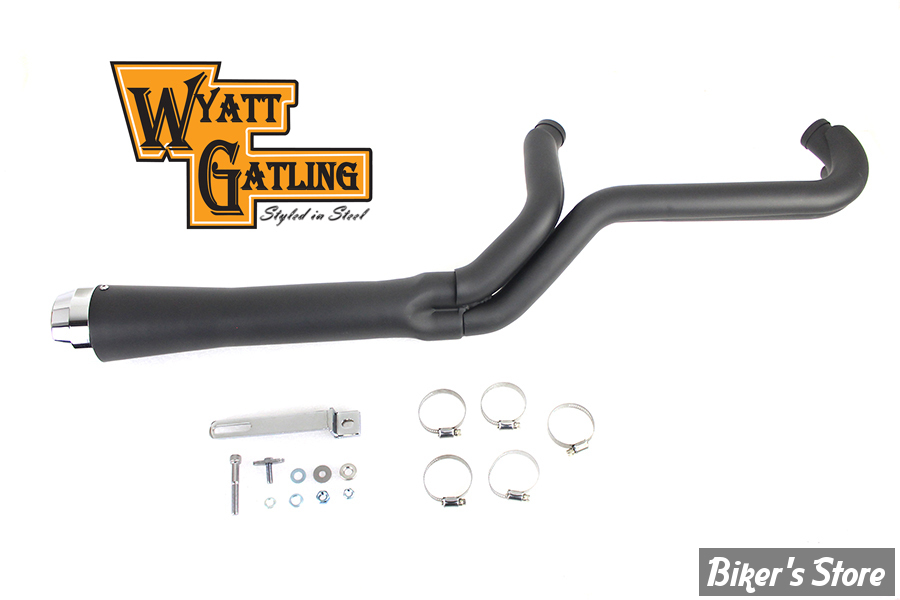 ECHAPPEMENT - Wyatt Gatling  - SPORTSTER 07/13 - 2:1 Megaphone Header Set - NOIR