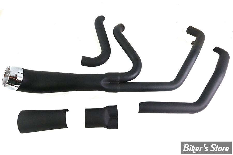 - ECHAPPEMENT - V-TWIN / Wyatt Gatling - SOFTAIL 07/17 - Cyclone 1-3/4" 2 into 1 Exhaust Header Set - 29-2114 - NOIR