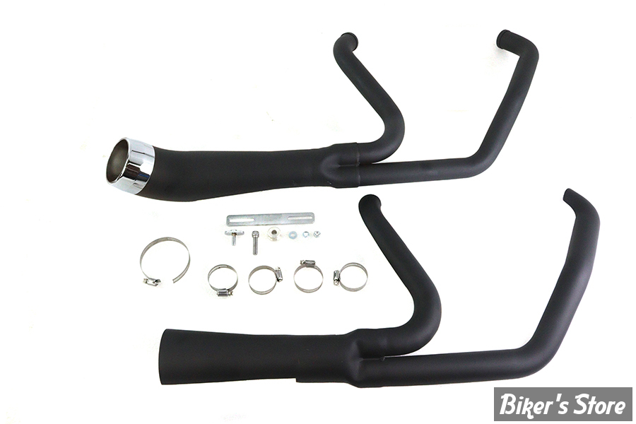 - ECHAPPEMENT - V-TWIN / Wyatt Gatling - SOFTAIL 86/06 - Cyclone 1-3/4" 2 into 1 Exhaust Header Set - 29-2115 - NOIR