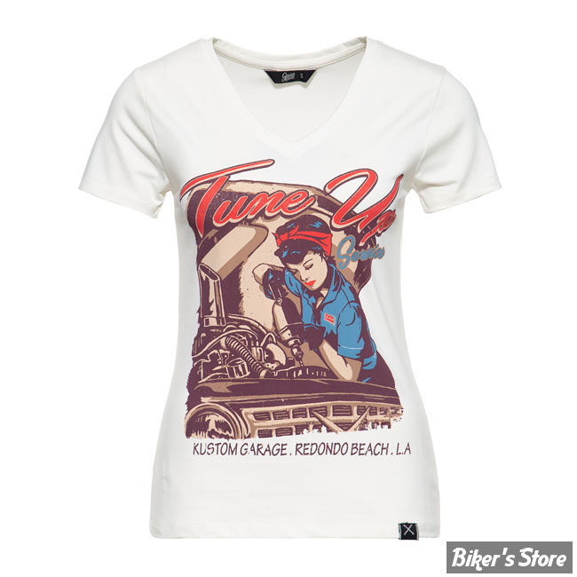 TEE-SHIRT - QUEEN KEROSIN - TUNE UP - OFFWHITE - TAILLE L