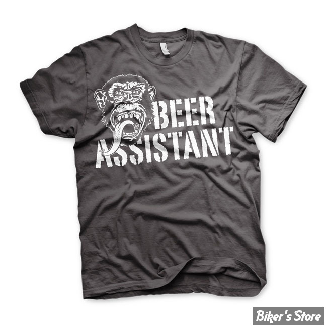 TEE-SHIRT - GAS MONKEY GARAGE - GMG - BEER ASSISTANT - NOIR - TAILLE S