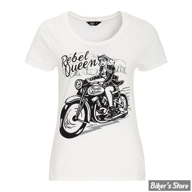 TEE-SHIRT - QUEEN KEROSIN - REBEL QUEEN - OFFWHITE - TAILLE M