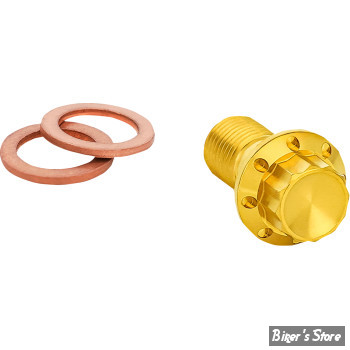 ECLATE L - PIECE N° 16 - VIS BANJO 10MM X 1 - OEM 41750-06B / 41750-06B  - ARLEN NESS - BOLT BANJO - TITANIUM - FINITION :  GOLD - 300-829