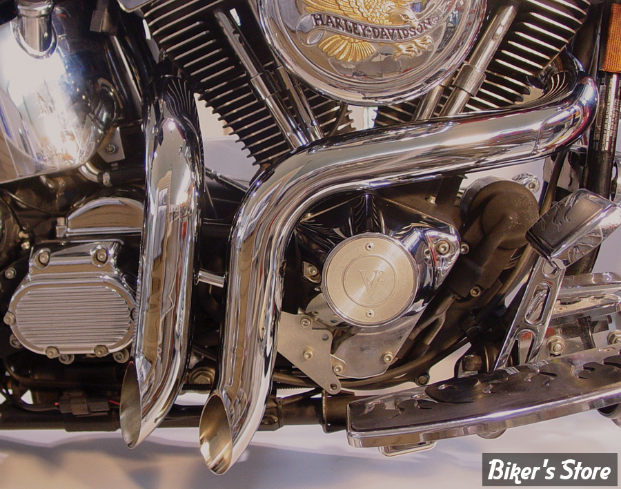 - ECHAPPEMENT  - V-TWIN / Wyatt Gatling - SOFTAIL 86/06 - Wyatt Gatling LAF Exhaust Header Set - 30-0544 - CHROME 