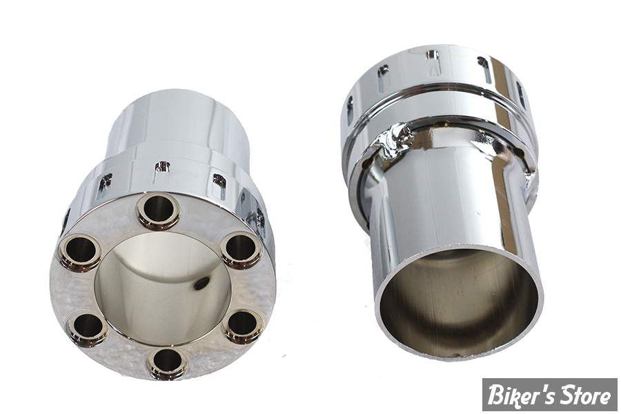 1" 3/4 - EMBOUTS D ECHAPPEMENTS - POUR TUBE DE 1 3/4" - SIX GUN - CHROME