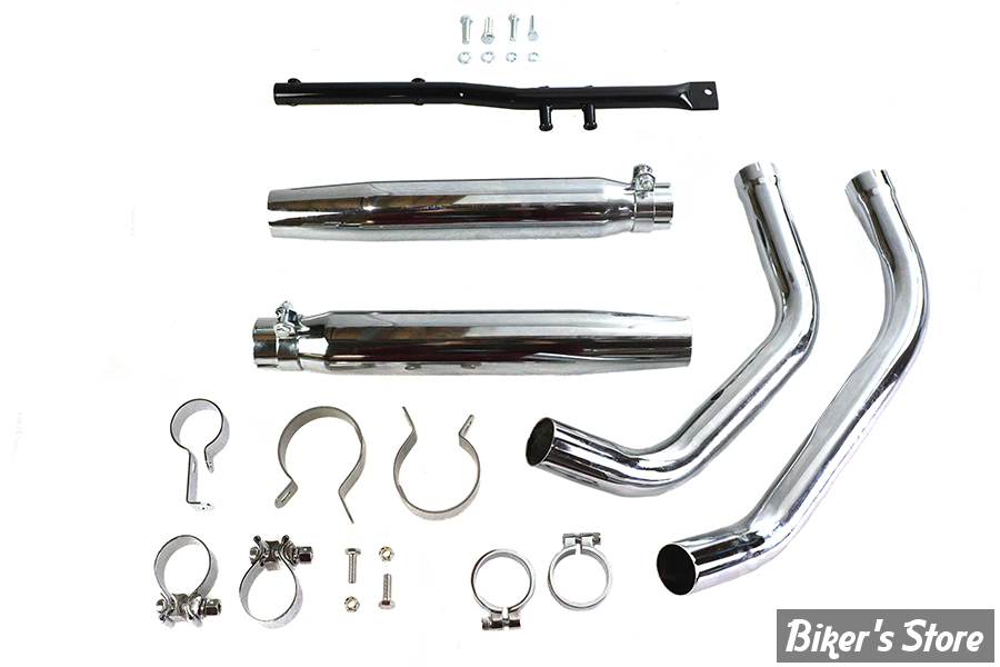 - ECHAPPEMENT - V-TWIN - SPORTSTER 57/78 - TAPERED - Tapered Muffler Exhaust Kit - 30-0616 - CHROME