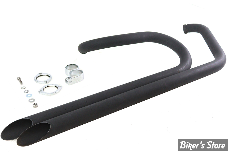 - ECHAPPEMENT  - V-TWIN / Wyatt Gatling  - SOFTAIL 86/06 - Side By Side Drag Pipe Set - 30-0665 - NOIR