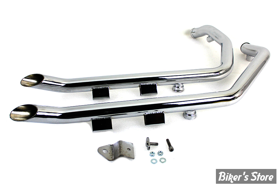 - ECHAPPEMENT 2EN2 - Wyatt Gatling - SPORTSTER 07/13 - DRAG PIPE GOOSE STYLE END - Wyatt Gatling Exhaust Drag Pipe Set Goose Style Ends - 30-0676 - CHROME 