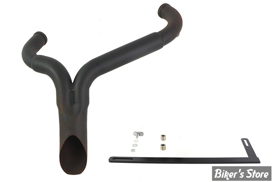 - ECHAPPEMENT - V-TWIN / Wyatt Gatling - "Y" Exhaust Pipe Header - SOFTAIL 07/17 - 30-0779 - NOIR