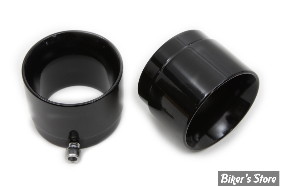 2" 1/4 - EMBOUTS D ECHAPPEMENTS - POUR TUBE DE 2 1/4" - Black Tips for Straight Pipe Exhausts - NOIR