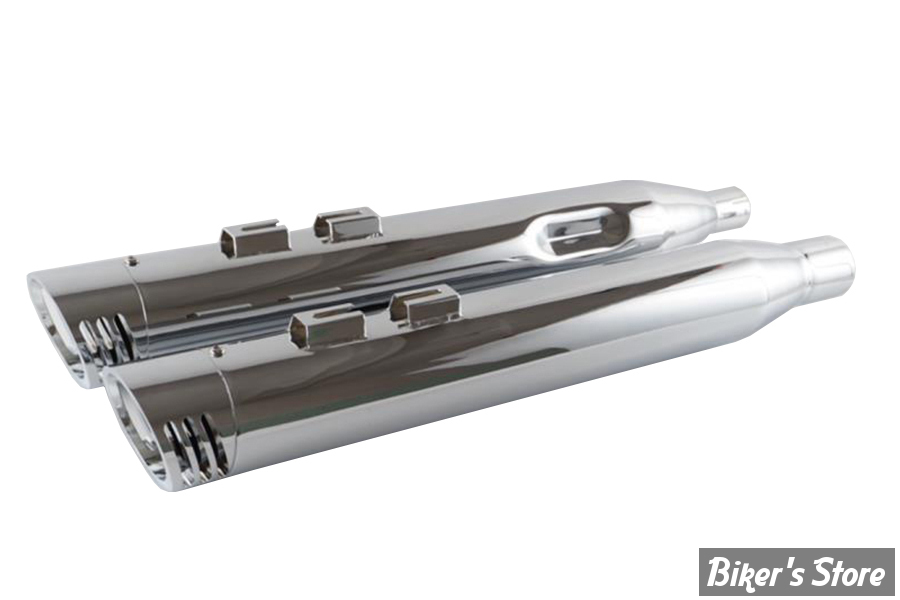 SILENCIEUX - V-TWIN / WYATT GATLING - TOURING 2017UP - M8 Slash Muffler Set - FINITION : CHROME / EMBOUT : CHROME - 30-1652