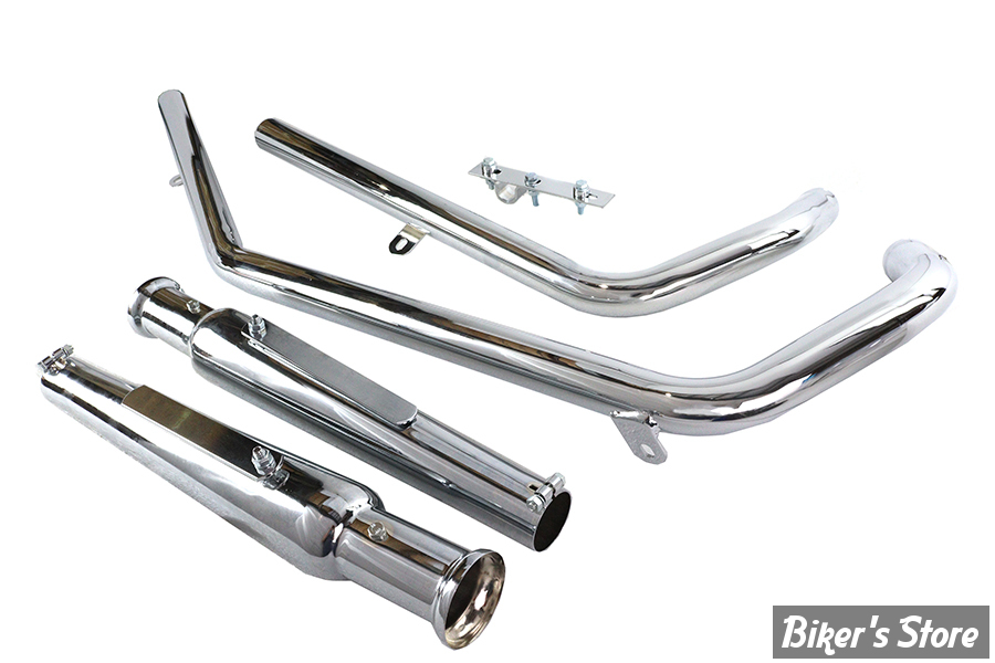 - ECHAPPEMENT - V-TWIN - SPORTSTER 57/85 - XL Upsweep Megaphone Kit Rigid - 30-1662 - CHROME