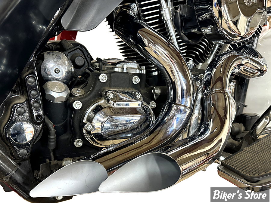 - ECHAPPEMENT  - V-TWIN / Wyatt Gatling  - SOFTAIL 87/17 - Curvado Exhaust Header Set Chrome - 30-2067 - CHROME 