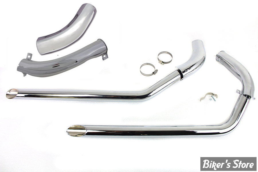 - ECHAPPEMENT - Wyatt Gatling - SPORTSTER 57/85 - DRAG PIPES - Wyatt Gatling Exhaust Drag Pipe Set Slash Cut Ends - 30-3006 - CHROME