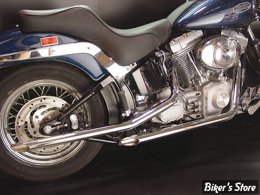 - ECHAPPEMENT  - V-TWIN / Wyatt Gatling  - SOFTAIL 86/06 - DRAG PIPES - Exhaust Drag Pipe Set Slash Cut Ends - 30-3015 - CHROME 