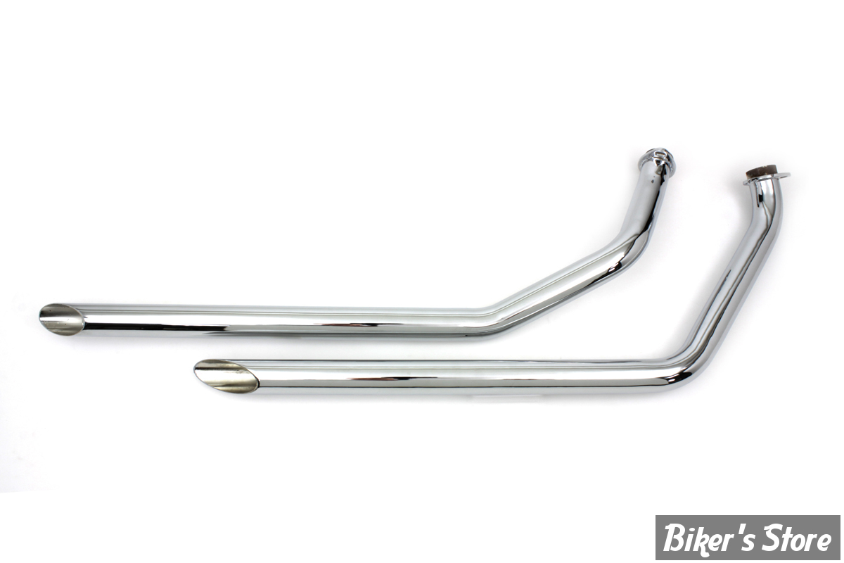 - ECHAPPEMENT - DRAG PIPES 1"3/4 / 38" - SHOVELHEAD 71/84 - MCM Exhaust Drag Pipe Set Slash Cut - LONGUEUR : 38" - 30-3017 - CHROME