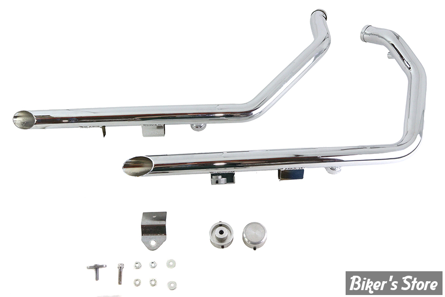 - ECHAPPEMENT 2EN2 - Wyatt Gatling - SPORTSTER 14/22 - DRAG PIPE SLASH CUT - Wyatt Gatling Exhaust Drag Pipe Set Slash Cut - 30-3033 - CHROME