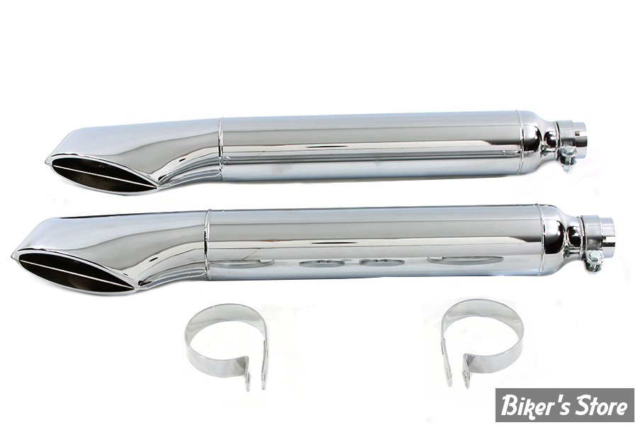 ECLATE WL - PIECE N° 14A - SILENCIEUX - OEM 65240-67 - Replica 28" Turnout Muffler - REPLICA - V-TWIN - CHROME - KIT