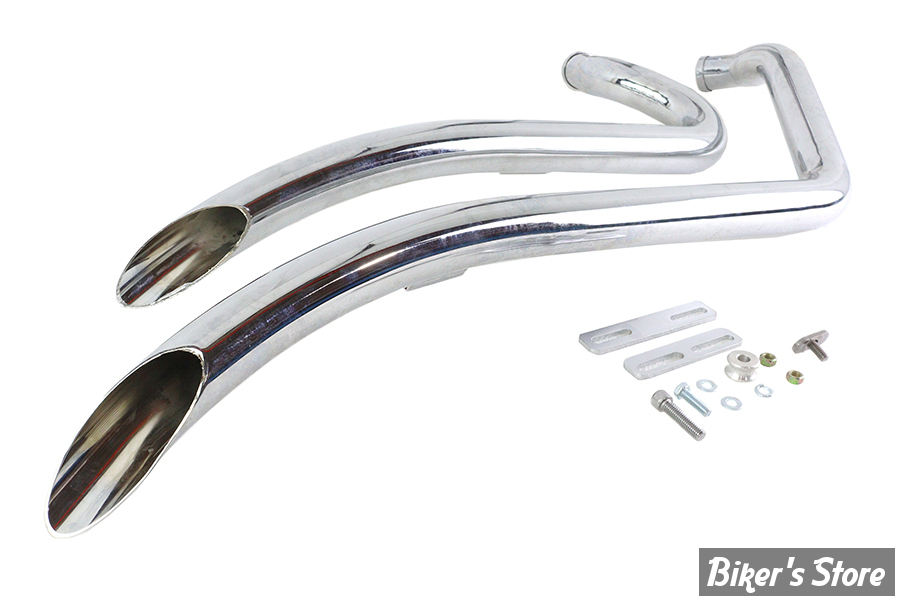 - ECHAPPEMENT  - V-TWIN / Wyatt Gatling  - SOFTAIL 07/17 - Wyatt Gatling Smooth Radius Pipe Set - 30-7944 - CHROME