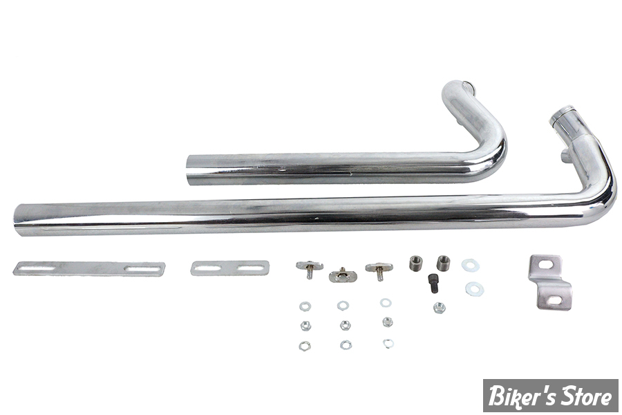 - ECHAPPEMENT  - V-TWIN / Wyatt Gatling  - SOFTAIL 07/17 - SHOTGUN - Exhaust Drag Pipe Set Chrome Shotgun Style - 30-8115 - CHROME 