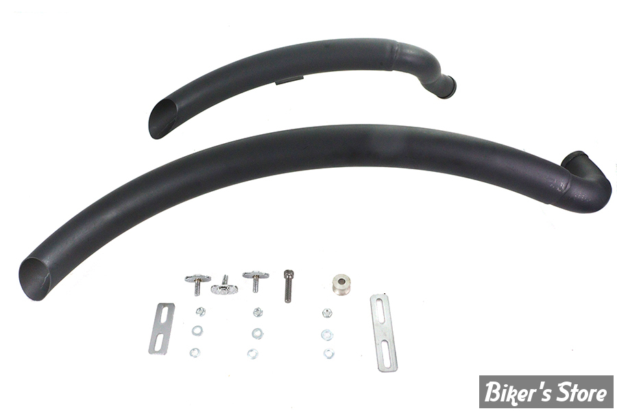 - ECHAPPEMENT  - V-TWIN / Wyatt Gatling - SOFTAIL 86/06 - Wyatt Gatling Street Sweeper Exhaust Pipe Set - 30-8129 - NOIR