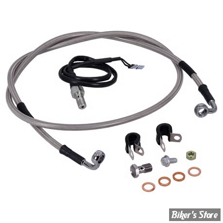 - DURITE DE FREIN ARRIÈRE - TOURING 08/13 - LONGUEUR : +000 - OEM 40971-08 - GOODRIDGE - INOX - HD0094-1RC-CL