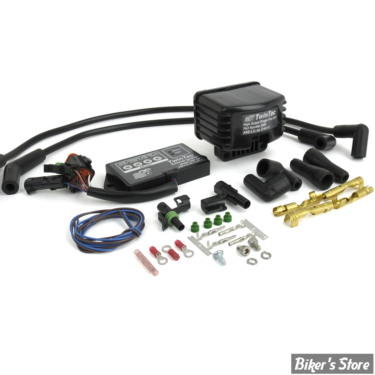 ECLATE R - PIECE N° 07 - MODULE D'ALLUMAGE 1007 + BOBINE + FILS DE BOUGIES - DAYTONA TWIN TEC 1007 IGNITION - 8 BROCHES - BT95-98 XL94-97 - 3007-EX