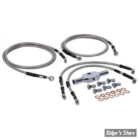 - DURITE DE FREIN AVANT - FLTR 08/13 ABS - LONGUEUR : +000 " (CM /" ) - OEM 40661-08 - GOODRIDGE - INOX - HD0100-4FB