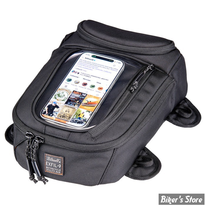SAC DE RESERVOIR - BILTWELL - EXFIL-9 TANK BAG - MAGNETIC - NOIR - 3025-01