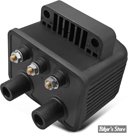 BOBINE - CUSTOM SINGLE FIRE - COMPU-FIRE - 3 OHM - POUR ALLUMAGES ELECTRONIQUE / SINGLE FIRE - Compu-Fire, single fire ignition coil. 12V / 3 Ohm - NOIR - 30640