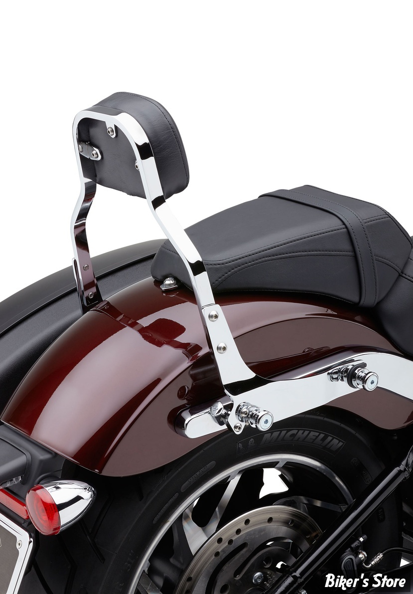 Dossier coussin sissy bar passager Softail Dyna Sportster Harley