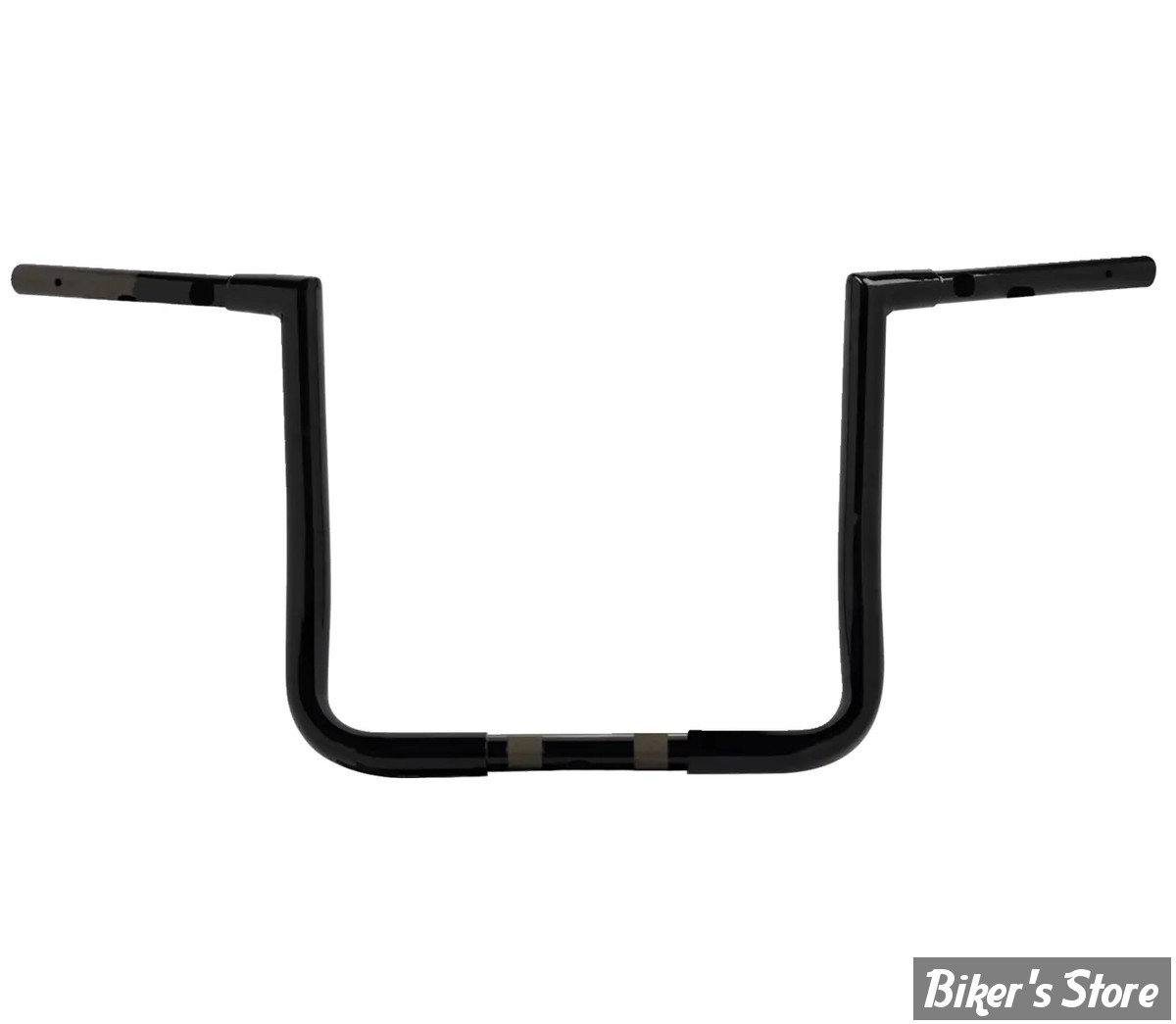 GUIDON 32MM SUR RISERS 25.40MM - HAUTEUR : 35.40CM / 14" - LA CHOPPERS - TWIN PEAKS TOURING HANDLEBAR - 32MM / 1"1/4 - FLHX 2024UP / FLHXSE 23UP - NOIR BRILLANT - LA-7367-14BW