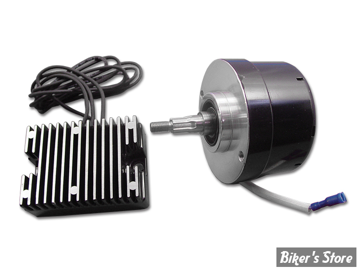 KIT ALTERNATEUR POUR MODELES AVEC GENERATRICE - 12V - BIGTWIN 41/69 / SPORTSTER 57/83 - VOLT TECH - NOIR / NOIR  - 32-0371