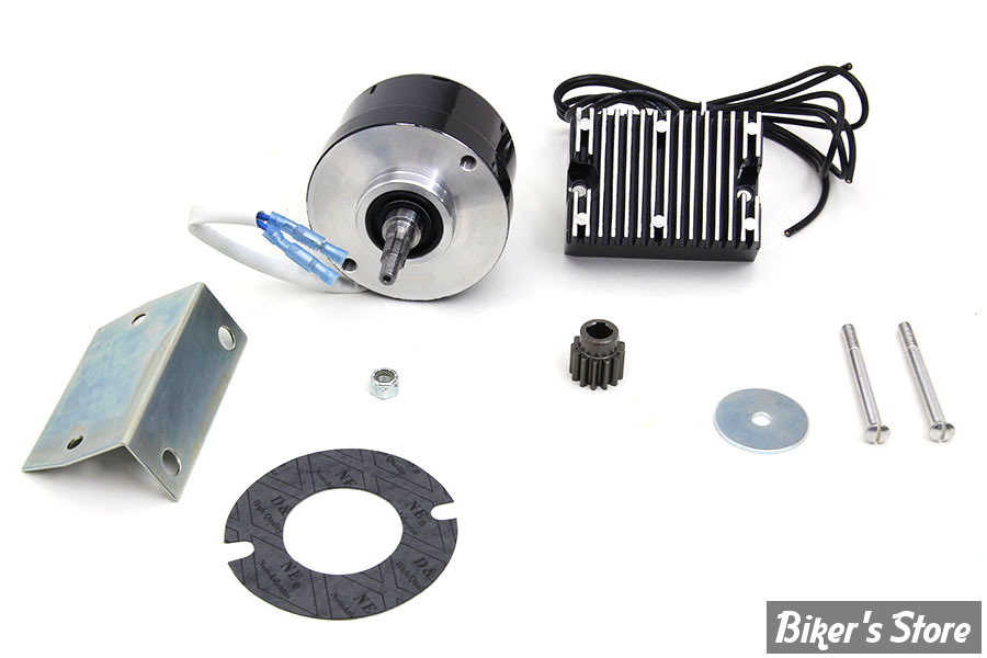 KIT ALTERNATEUR POUR MODELES AVEC GENERATRICE - 12V - BIGTWIN 1941/1969 - VOLT TECH - NOIR / NOIR - 32-1672 