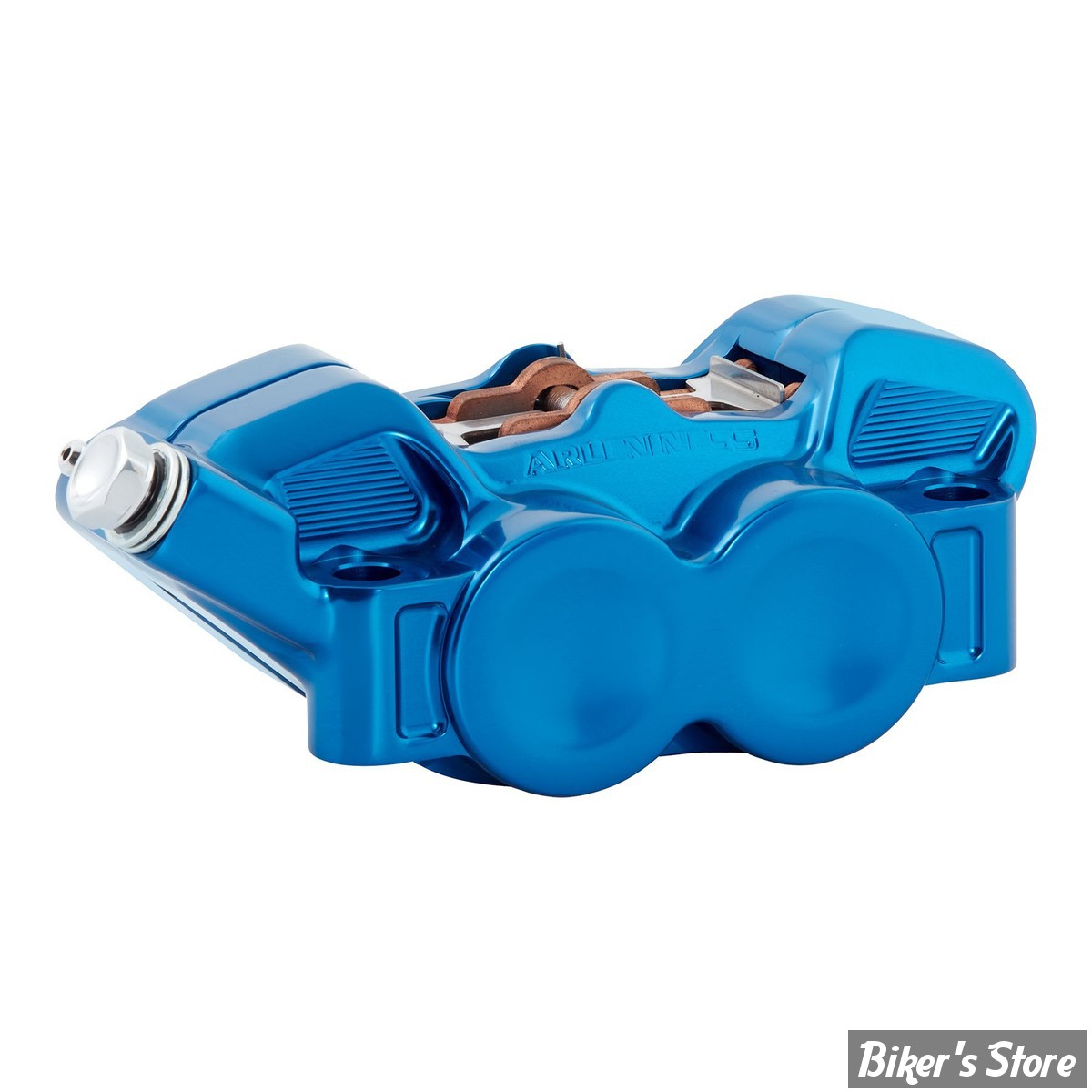 ETRIER RADIAL - ENTRE AXES : 100MM - ETRIER AVANT ARLEN NESS - 4-PISTONS - 100MM MONOBLOCK RADIAL BRAKE CALIPER - COTÉ : GAUCHE - BLEU - 320-006