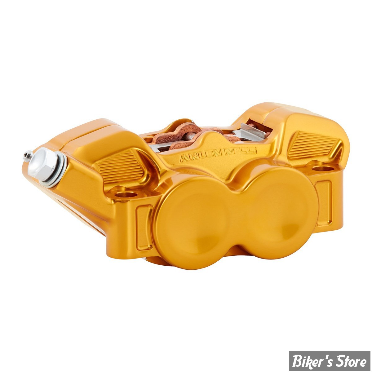 ETRIER RADIAL - ENTRE AXES : 100MM - ETRIER AVANT ARLEN NESS - 4-PISTONS - 100MM MONOBLOCK RADIAL BRAKE CALIPER - COTÉ : GAUCHE - OR - 320-007