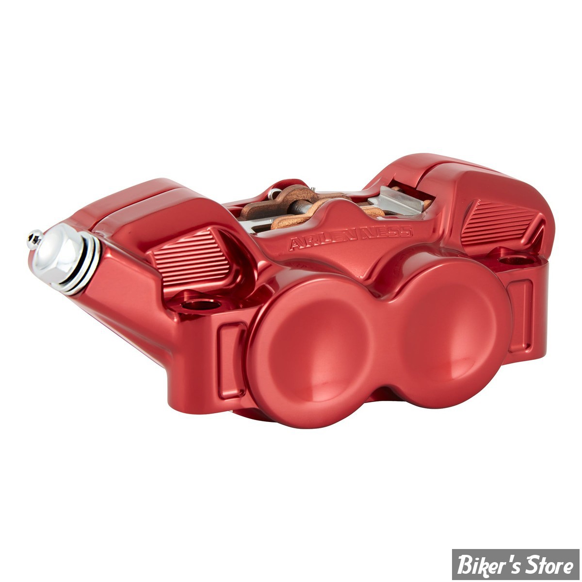 ETRIER RADIAL - ENTRE AXES : 100MM - ETRIER AVANT ARLEN NESS - 4-PISTONS - 100MM MONOBLOCK RADIAL BRAKE CALIPER - COTÉ : GAUCHE - ROUGE - 320-008