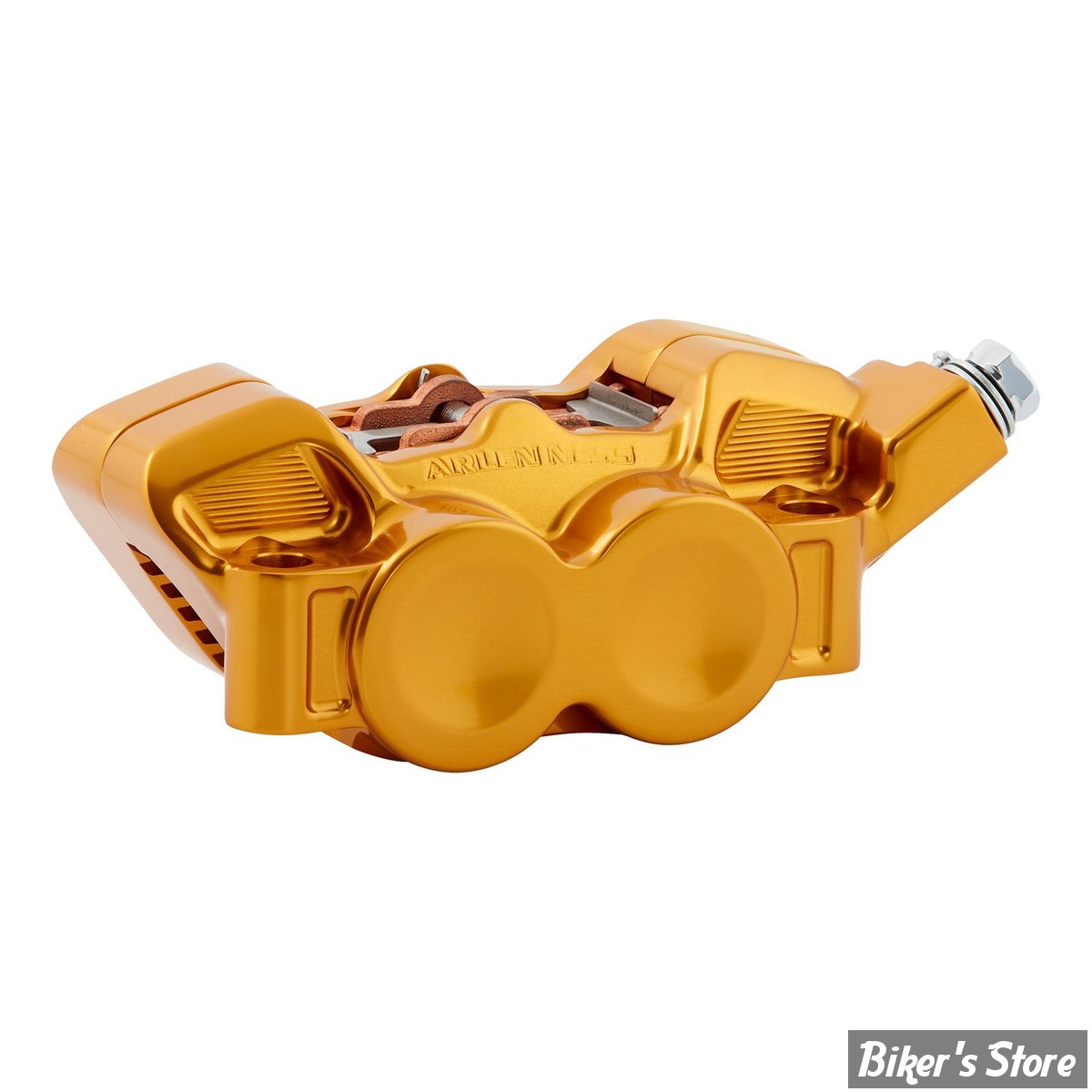 ETRIER RADIAL - ENTRE AXES : 100MM - ETRIER AVANT ARLEN NESS - 4-PISTONS - 100MM MONOBLOCK RADIAL BRAKE CALIPER - COTÉ : DROIT - OR - 320-011